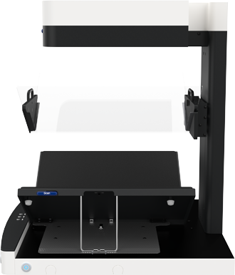 Easy to find room for! The device has a very small footprint, which is only slightly bigger than the maximum scanning area.  