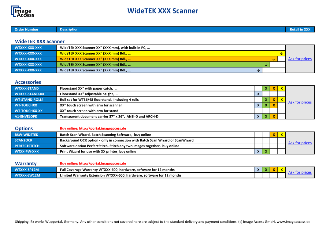 WideTEK 36DS Wide Format Duplex Scanner - Models & Options